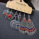 thumbnail image 4 of Pendientes colgantes de aleación étnica vintage para mujer, estilo bohemio, geométricos, en forma de abanico, H, 20936-2, 4 of 5