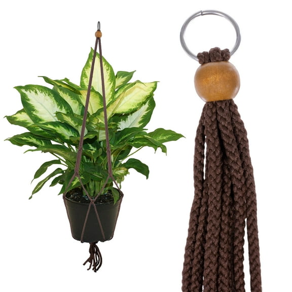 Macrame Plant Hanger - 36 Inches Long, Indoor & Outdoor - Multiple Color Options