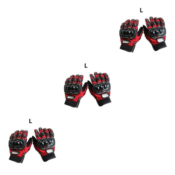 Guantes protectores Naiovety antideslizantes para motocicleta impermeables pantalla táctil dedos completos