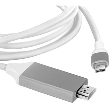 USB-C/PD 4k HDMI Cable Compatible with Samsung Galaxy S21  5G/Plus/Ultra with Full 2160p@30Hz, 6Ft/2M Cable [White, Thunderbolt 3 Compatible]