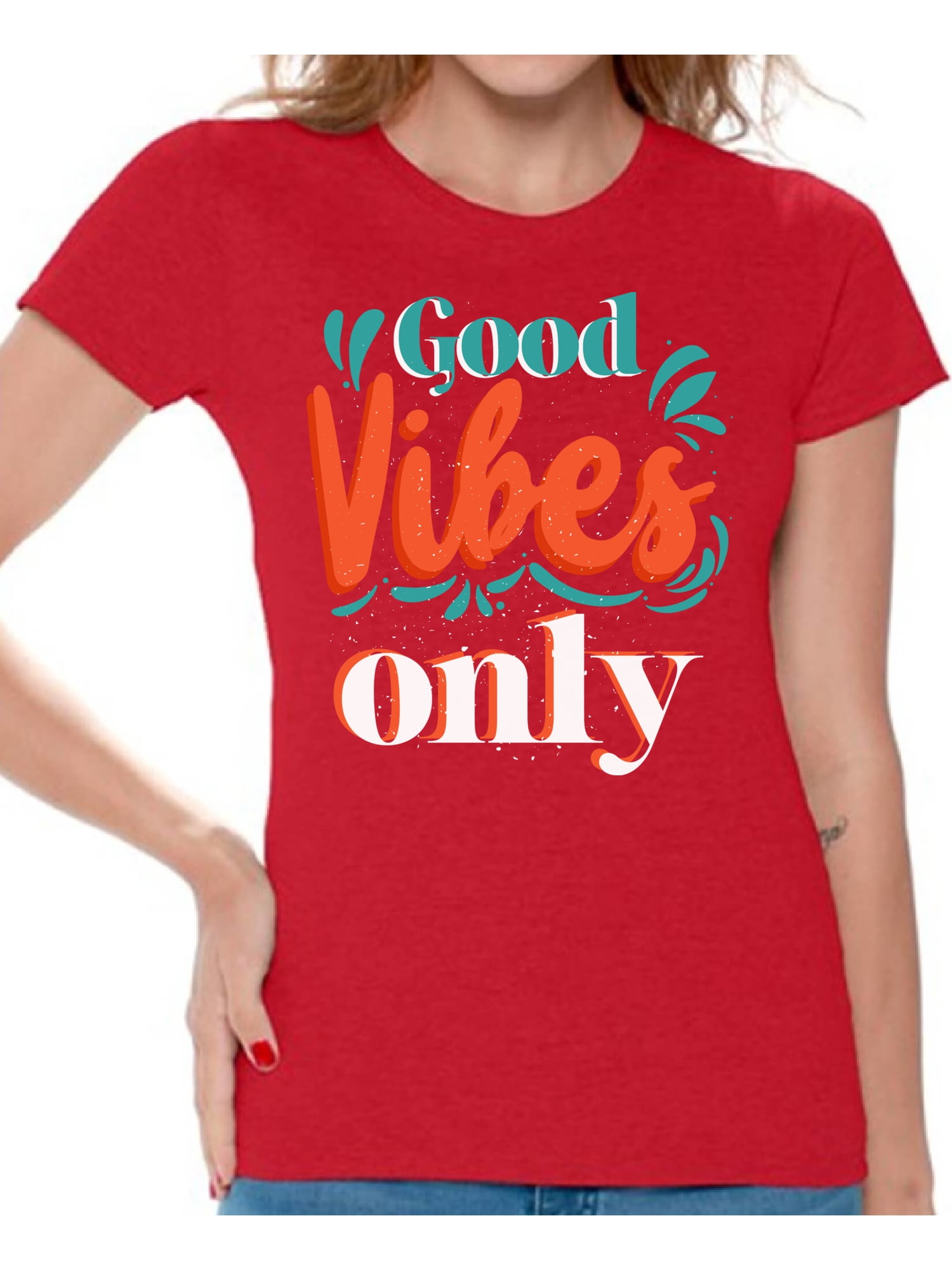 Awkward Styles Good Vibes Only TShirt Positive Shirts for Women