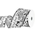 thumbnail image 3 of Homeford Happy Halloween Glittered Satin Wired Ribbon, 2-1/2-inch, 10-yard, White, 3 of 3