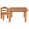 thumbnail image 1 of Mesa Y Silla De Madera 100% Encino Para Niños De 1 A 3 Años, 1 of 3