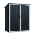 thumbnail image 4 of Remise de Rangement Extérieure Armoire en Résine Imperméable avec Porte Verrouillable pour Bicyclettes et Meubles de patio, Noir, 4 of 8