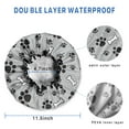 thumbnail image 3 of Shower Caps,Paw Prints and Bones Waterproof Shower Cap for Women 4 Pieces,Double Reusable Hair Cover for Shower PEVA Elastic Stretch Hem, 3 of 7