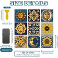 thumbnail image 2 of CHGCRAFT 36 Pcs 9 Styles Sun and Moon Patten Tile Sticker Stars Shapes Wall Tile Stickers Waterproof Self Adhesive Stick on Decals for Kitchen Bathroom Wall Art 4×4 Inch, 2 of 7