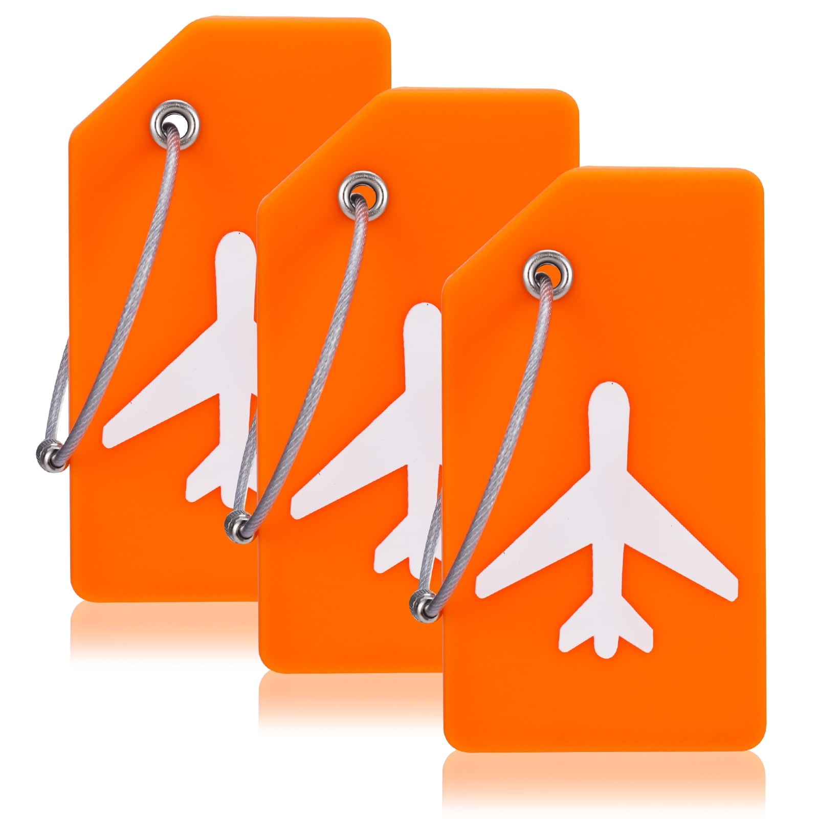 BUBABOX 3Pack Silicone Luggage Tag with Name ID Card Perfect to Quickly ...