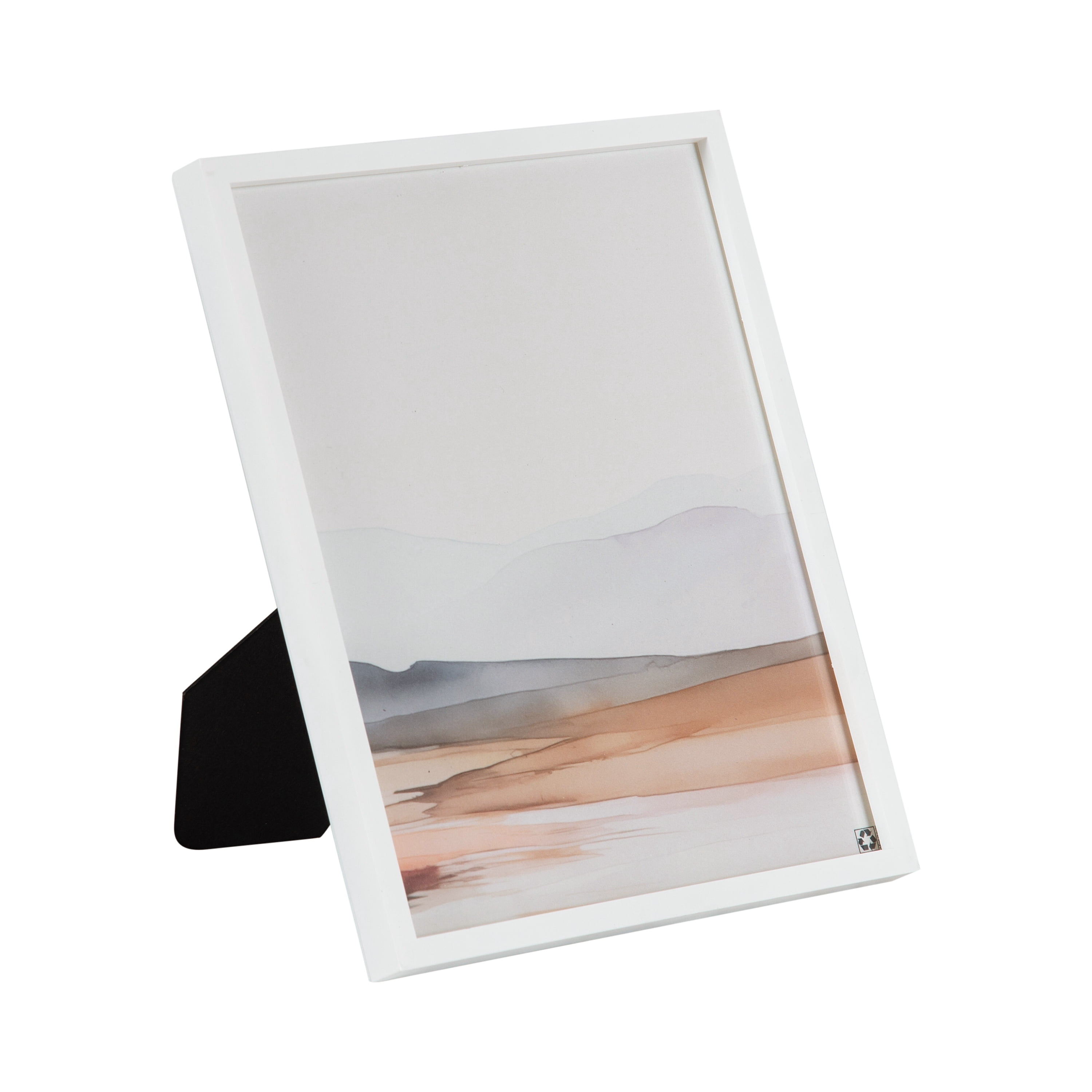 (2 pack) DesignOvation 8x10 Linear White Decorative Tabletop Picture Frame