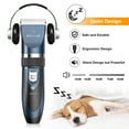 thumbnail image 3 of Oneisall P2 Low Noise Dog Grooming Kit, Rechargeable Cordless Dog Clippers for Grooming, Dog Grooming Clippers with 6 Guard Combs & 1 Steel Comb, Shaver Hair Clippers Set for Dogs Cats Pets - Navy, 3 of 8