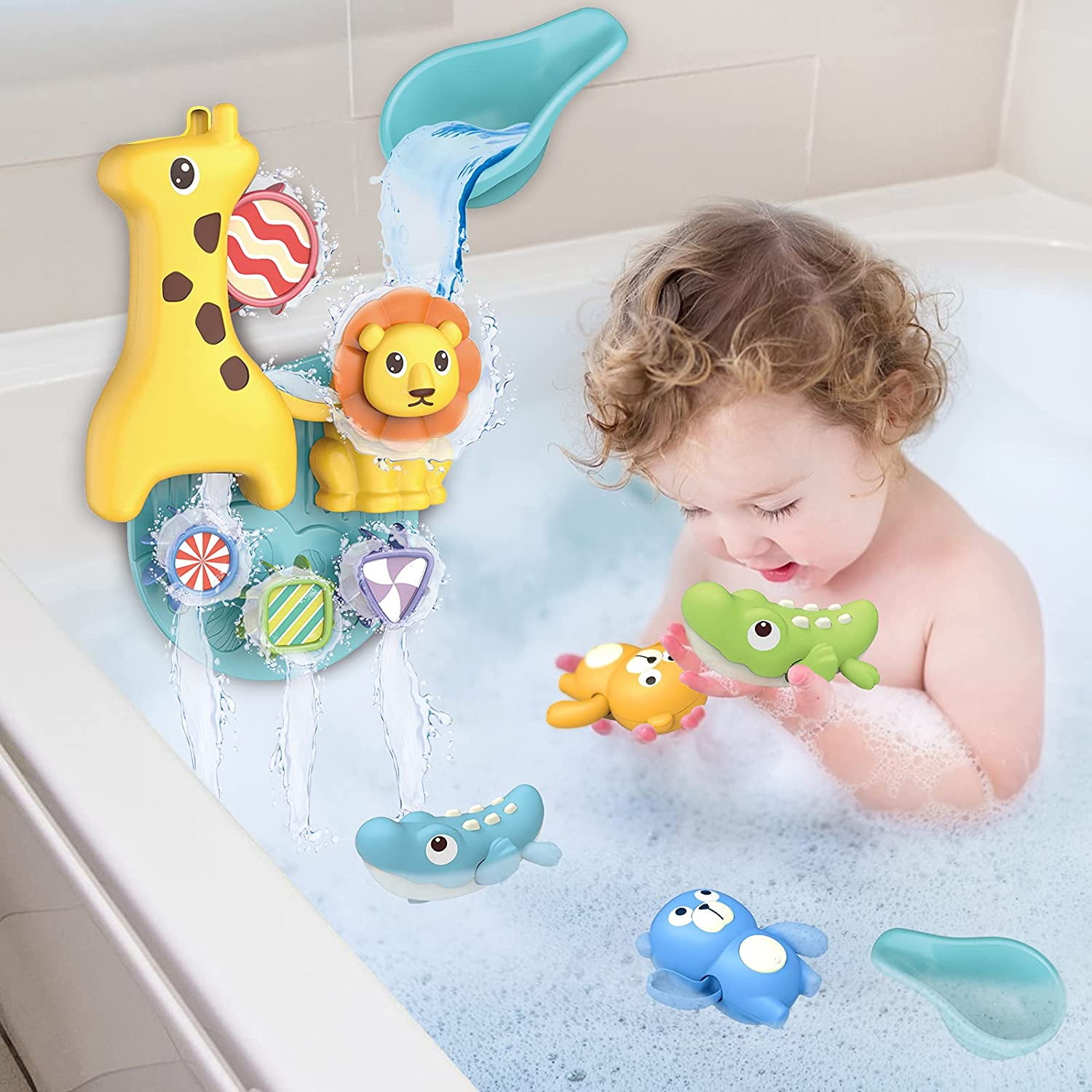 Baby Bath Toys Bathroom Play Water Spraying Tool Cartoon Bear Shower Toy 6A 