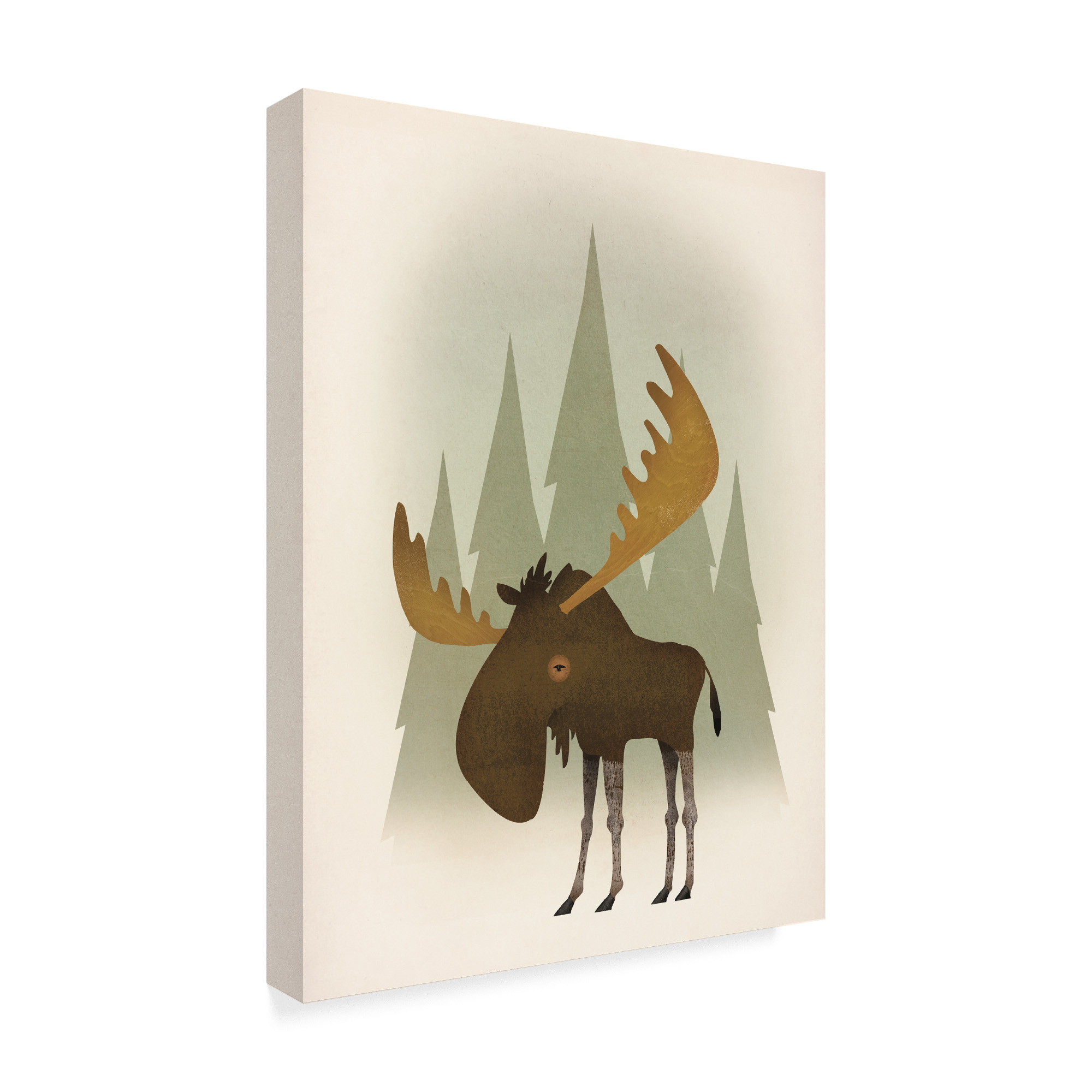 Trademark Fine Art 'Forest Moose' Canvas Art by Ryan Fowler