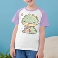 thumbnail image 3 of RXIRUCGD 2025 Vêtements d'Été pour Enfants Tout-Petits Garçons Filles Mode Mignon Col Rond Imprimé Manches Courtes Haut, 3 of 7