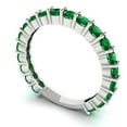 thumbnail image 2 of 1.2 ctw Wedding Band for Women - 18K White Gold Simulated Emerald Stackable Eternity Ring, 2 of 6
