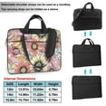 thumbnail image 6 of YFYANG 14 inch Universal Laptop Bag Oxford Cloth Laptop Sleeve, Multi-functional Colorful Flower Doodle Notebook Computer Messenger Bag Handbag, 6 of 8