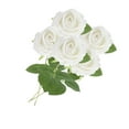 thumbnail image 4 of 5 centros de mesa de flores artificiales para San Valentín, decoración para el hogar. Blanco, 4 of 9
