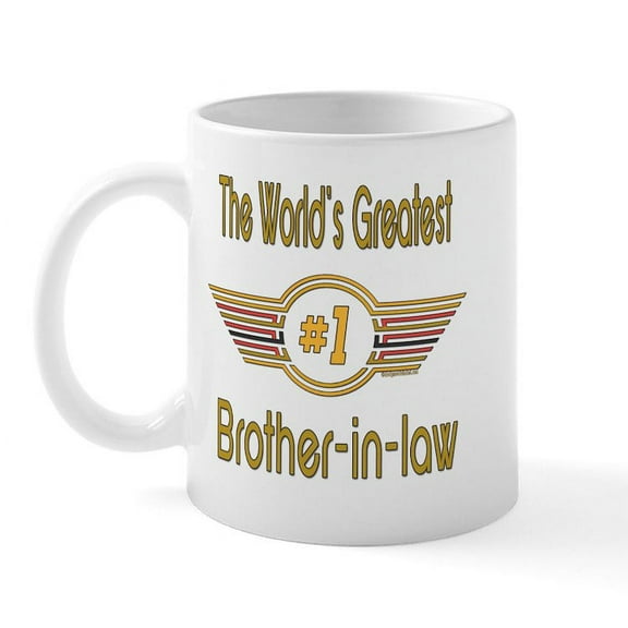 CafePress - Number 1 Brother In Law Mug - 11 oz Ceramic Mug - Novelty Coffee Tea Cup