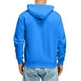 thumbnail image 4 of Rigardu mens hoodies hoodies for men mens hoodies pullover Men'S Solid Colored Hooded Sweatshirt With Casual Pullover Blue XL, 4 of 5