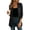 Black, variant on Women Loose Flow Fit Draped Open Front Medium Length Cardigan 3/4 Sleeve Lightweight Soft Plain Knit Casual Spring Fall Office Layering Duster Outerwear Black 2XL