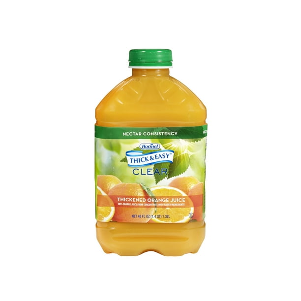 Hormel Food Sales Thickened Beverage Thick & Easy 46 oz. Bottle Orange