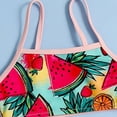 thumbnail image 3 of BOBOGOJP Girls' 3 Piece Set Solid Color Bikini Swimsuit Cute Ruched Bathing Suit with Beach Short (Pink,2-3 Years), 3 of 5