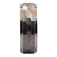 thumbnail image 3 of Tungsten Carbide Unisex Adult 8mm Hammered Stepped Edges Tungsten Carbide Wedding Ring, 3 of 5