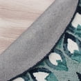 thumbnail image 6 of 4â€™ Round Blue and White Floral Feather Area Rug, 6 of 8