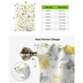thumbnail image 6 of Yellow Grey Botanical Tie Up Curtains for Window, Spring Floral Watercolor Thermal Insulted Balloon Shade Adjustable Rod Pocket Curtains Valance Panels for Kitchen Bathroom Café 46 x 63, 6 of 7