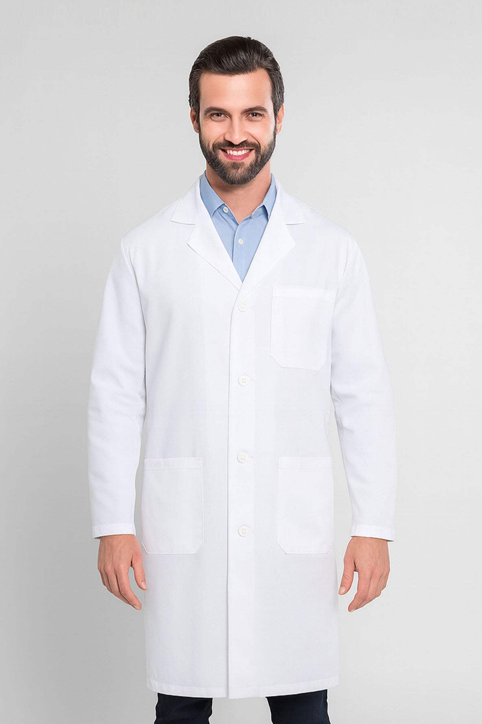 Magnus Care White Lab Coat, 41 Inches Long, Cotton Blend, Small
