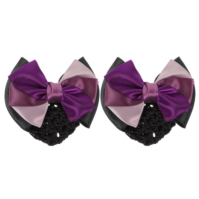 MasteelfCA 2 Pcs Filet à Cheveux Nœud Papillon Professionnel pour Femmes Chignon pour Hôtesse Employé de Banque
