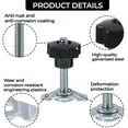 thumbnail image 6 of VIVIHEYDAY 12x Single Screw Fitting for Airline Rail with Star Grip M8x60 End Fitting Load 500 daN/kg, Galvanized Steel, 6 of 13