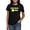 Black, variant on CafePress - Stay Back 6 Feet (Neon/Blkbg) T Shirt - Women's Traditional Fit Dark T-Shirt