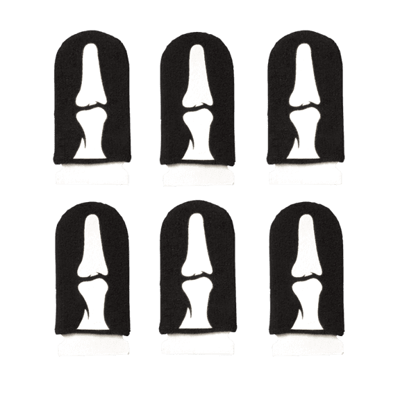 6 Pack Mobile Gaming Corps ClawSocks Phone Gaming Finger Sleeves - Skeletal