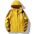 thumbnail image 2 of GEWSEY Women's Waterproof Rain Jacket with Hood Lightweight Outdoors Raincoat (Yellow, 3XL), 2 of 9
