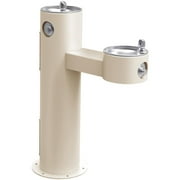 Elkay Lk4420frk 14" Outdoor Floor Mounted Bi-Level Drinking Station - Beige