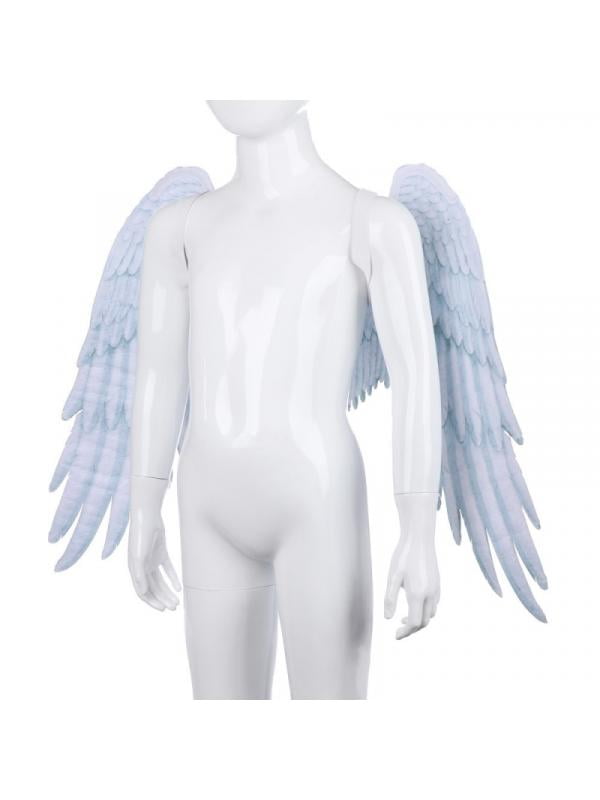 Kacniohen Halloween Mardi Gras Costume Cosplay Unisex 3D Angel Wings Festive Party Angel Wings Costumes White