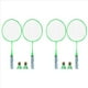 thumbnail image 1 of 4X Raquetas de Bádminton para Niños, Juego de Deportes de Raqueta de Volantes con 4 Pelotas para Niños, Jugadores, Interior, Exterior, Deporte, Verde, 1 of 4