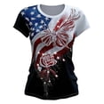 thumbnail image 4 of KHONTS 250th Anniversary USA Shirt for Women 250 America Crew Neck T Shirt Short Sleeve Celebration Patriotic Flag Printed 1776-2026 Tees 01-Red S, 4 of 4