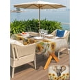 thumbnail image 5 of Outdoor Tablecloth with Umbrella Hole for Patio/Picnic/Party/Camping, Vintage Elephants Waterproof Table Cloth Rectangle Table Cover Washable, Spring Summer Sunflowers Daisy Floral (60"x 120"), 5 of 8