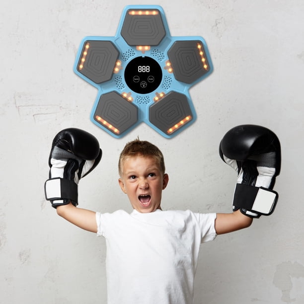 Machine De Boxe Musicale Murale Avec Cibles LED Et Gants – Entraînement, Anti-stress, Jeu Pour Adultes Et Enfants
