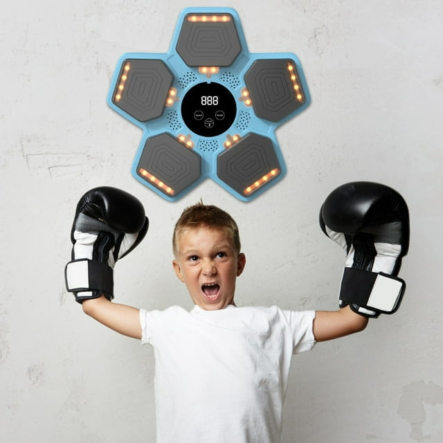 Hearth & Gear Kids Smart Boxing Machine Musical Punching Bag With Wall For Home Training Big Yoga Bag Restorative Yoga Props Set Yoga Straps with Buckle Cork Mats Stack 52 Yoga Handstand Assist