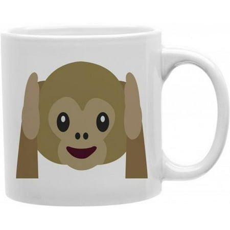 

Monkey Hear No Evil Emoji 11 oz Ceramic Coffee Mug