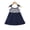 Dark Blue, variant on 12 Months Baby Girls Dress 18 Months Girls Sleeveless Dress Flower Print Off-the-shoulder Toddler Girls Solid Color Summer Halter Dress Apricot