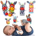 thumbnail image 1 of Sonajeros para bebés de 0 6 y 12 meses animales de peluche calcetines de sonajero para bebés muñeca juguetes para recién nacidos juegos de sonidos para bebés, 1 of 4