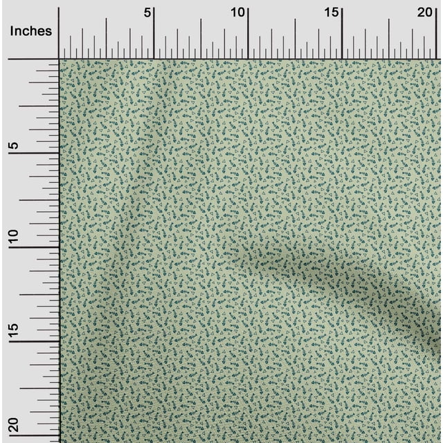 oneOone Cotton Poplin Fabric Waves|Fish Skeleton & Triangle Geometric Printed Craft Fabric BTY 56 Inch Wide