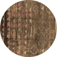 thumbnail image 1 of Ahgly Company Indoor Round Solid Brown Modern Area Rugs, 8' Round, 1 of 4