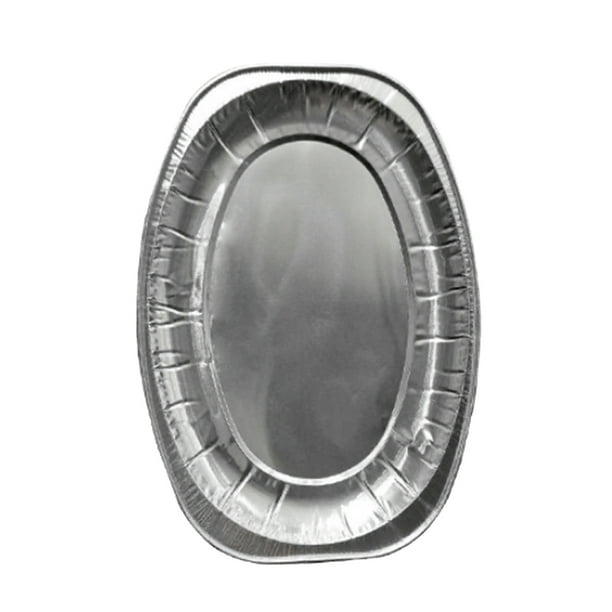 20 unids Placas de servidor óvulos desechables de aluminio Bandeja de aluminio Sirviendo vajilla de vajilla para catering Barbq Fiestas (estilo aleatorio)