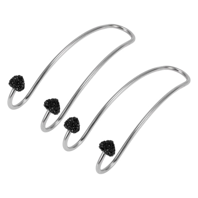 Ofertas Únicas 2 Pcs Gancho Universal para Reposacabezas de Asiento de Automóvil para Bolsos y Mochilas Negro 4.29"x1.73"