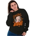 thumbnail image 3 of Betty Boop Halloween Be My Boo Women Plus Size Sweatshirt Brisco Brands 3X, 3 of 5