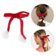 thumbnail image 2 of par de pinzas navideñas para el pelo con pompones para niñas, accesorios con borlas, elegantes adornos para el pelo para mujeres, 2 of 7