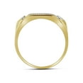 thumbnail image 2 of FB Jewels 10kt Yellow Gold Mens Round Diamond Rectangle Cluster Ring 1/2 Cttw, 2 of 2